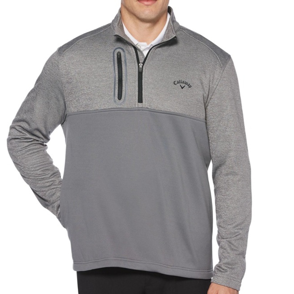 Callaway Men’s Grey 1/4 Zip Thermal Performance Pullover Jacket Size Medium |D79